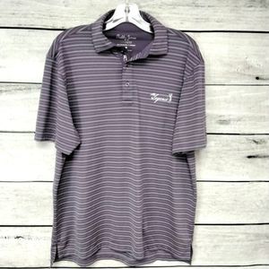 Bobby Jones X-H20 Polo Golf Purple Stripe Sz M Activewear Athleisure